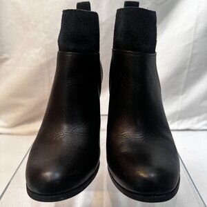 Cole Haan Black Suede Block Heel Booties SZ 5.5